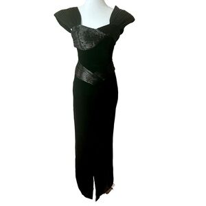 Vintage Laura Ashley Velvet And Satin Cocktail Gown Size 8